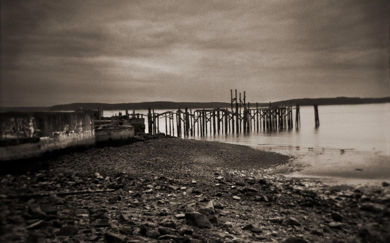 abandon, decay, dock, lake, hd, nature, urban, bw, 720P, deserted