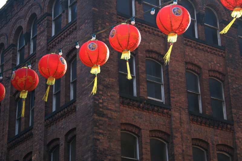 architecture, new year celebration, residential district, chinese lanterns, year, chinatown, lanterns, decoration, lantern, no people, tradition, lighting equipment