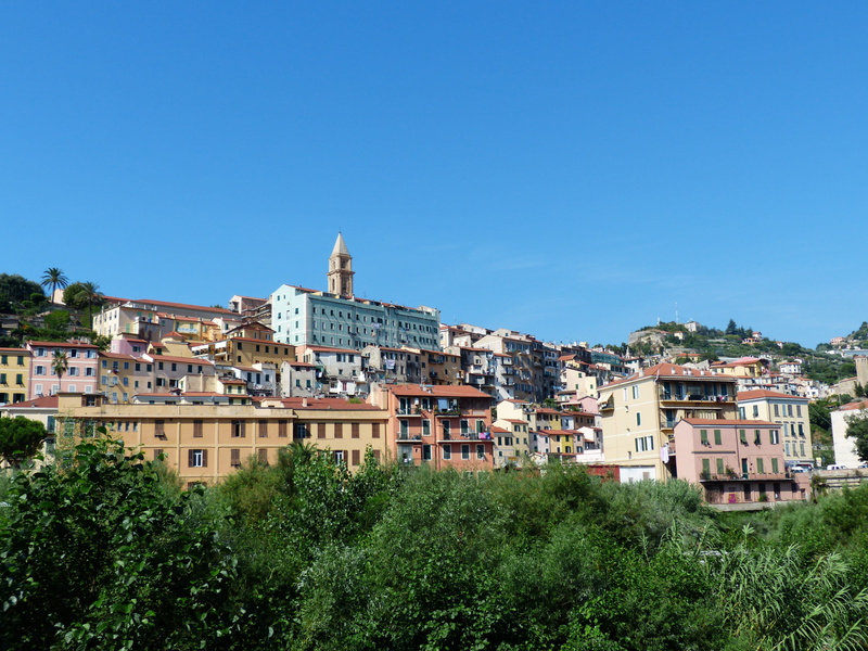 blue, italy france, building exterior, seaside resort, row house, homes, cathedral, santa maria assunta, clear sky, building, 4K, built structure, color
