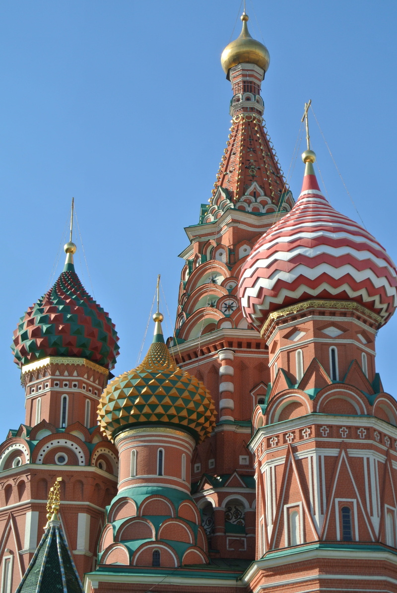 dome, church, Moscow, outdoors, architecture, Red, russia, building, russian Culture, brick, place of worship, cultures, orthodox Church, colorful, 4K
