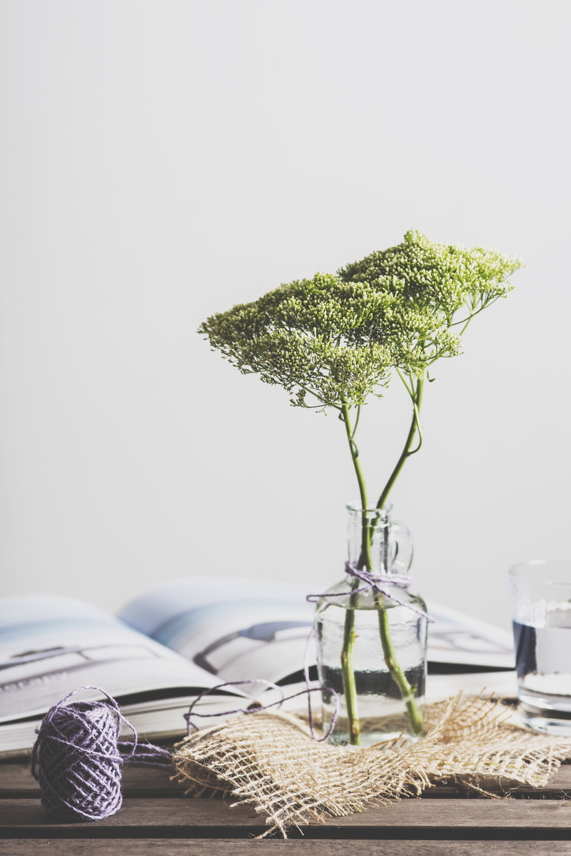 5K, no people, copy space, glass, home, close-up, items, interior, table, yarn, green color, selective focus, mat, wall - building feature, books, water