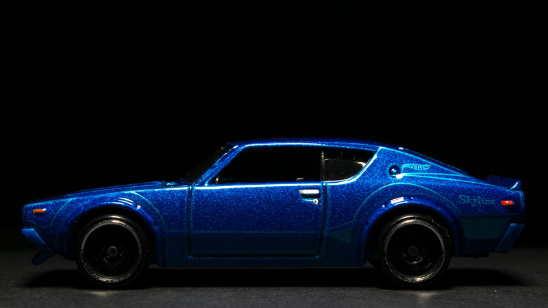 mode of transportation, nissan, transportation, no people, black background, chrome, cars, speed, retro styled, side view, skyline, stationary, hot wheels