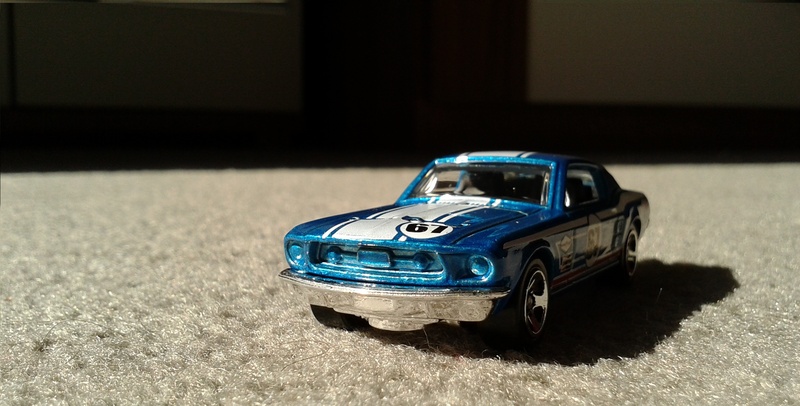 retro styled, blue, ford, indoors, coupe, 2K, close-up, toy car, racecar, childhood, sport, hot wheels, toy, brown, land vehicle, mustang, car, surface