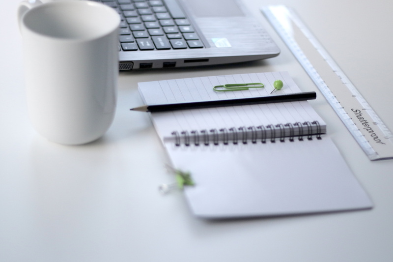 business, cup, white, education, desktop pc, technology, desk, note pad, computer equipment, pencil, school, 5K, office, ruler, pen, communication, table