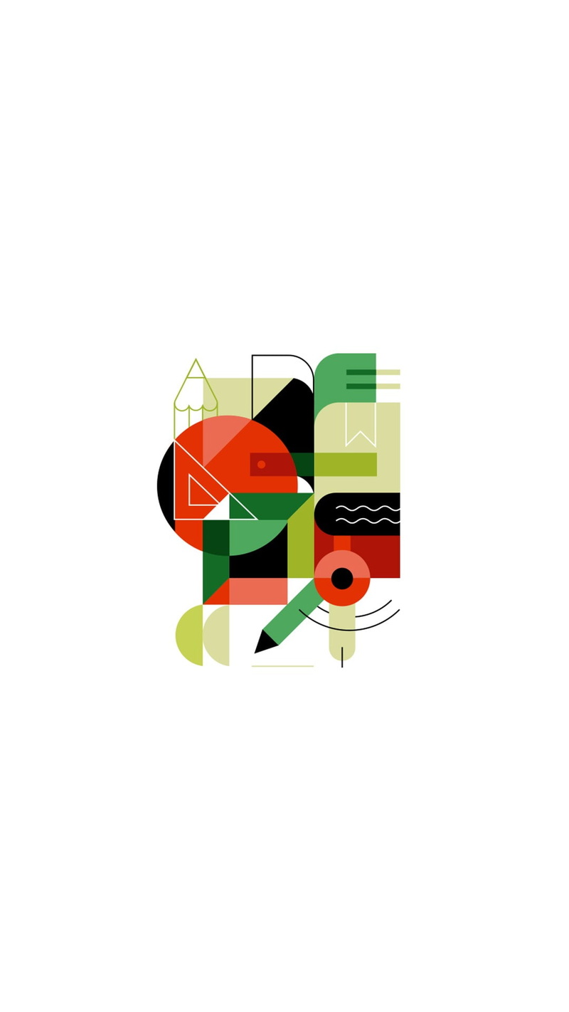 cut out, red, geometric shape, indoors, adhesive tape, still life, close-up, circle, shape, studio shot, single object, group of objects, green color, no people