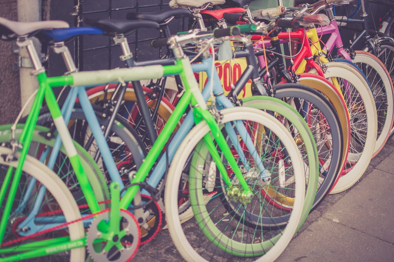 outdoors, large group of objects, in a row, transportation, street, road, no people, tire, 5K, bicycle, bicycle rack, mode of transportation, cycle, denmark