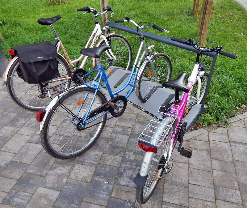 2K, nature, day, basket, plant, grass, absence, wheel, field, bicycles, luggage rack, mode of transportation, stationary, footpath, green color, parking