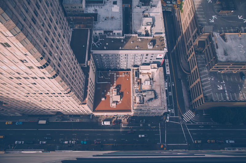 office, mode of transportation, office building exterior, city street, skyscraper, sunset, new york, business, rise, travel destinations, panorama, outdoors