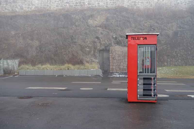 Norway, mountain, phone, norwegian call box, road, communication, no People, architecture, sign, city, pay phone, 5K, day, built structure, outdoors, transportation