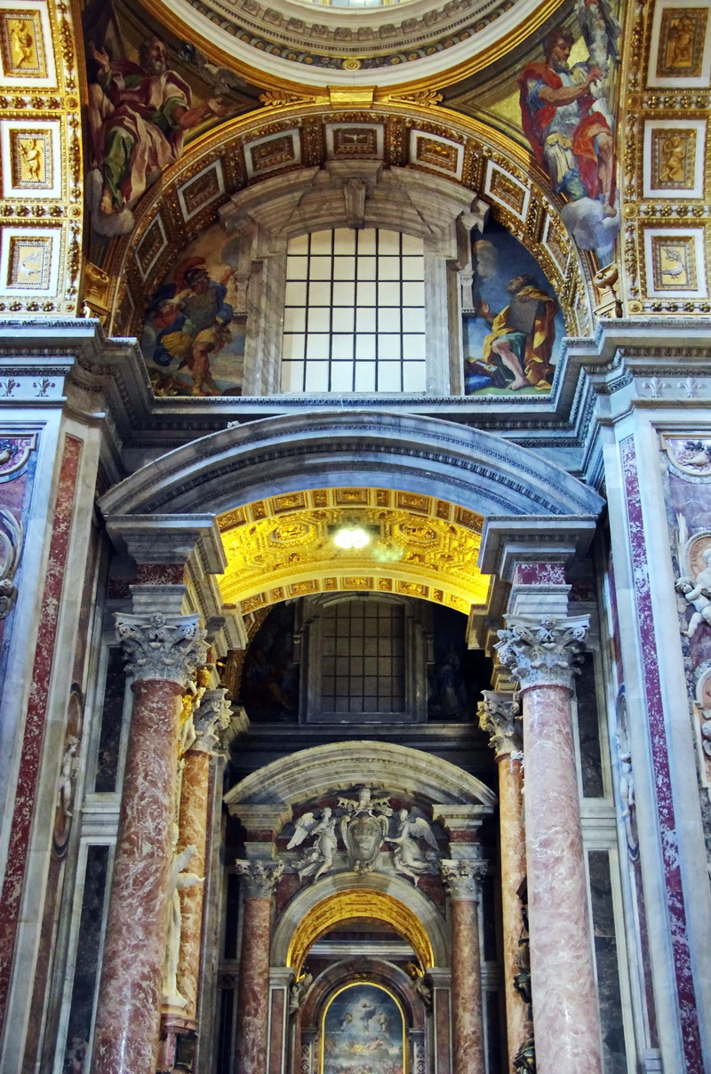 art and craft, human representation, architectural column, columns, immensity, vatican, architecture, ambulatory, outdoors, cathedral, italy, rome, day