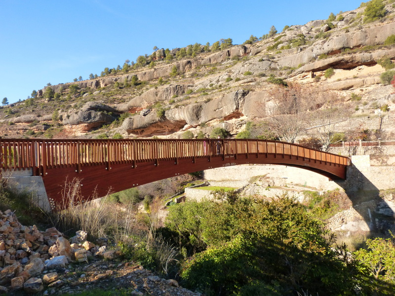 architecture, wooden bridge, 4K, plant, mountain, tree, river, nature, sky, bridge, tranquility, outdoors, no people, sunlight, bridge - man made structure