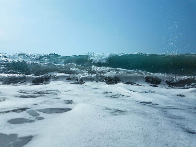 clear sky, no people, copy space, monster, outdoors, shadows, wind, waves, foam, sky, winter, water, tranquil scene, motion, beauty in nature
