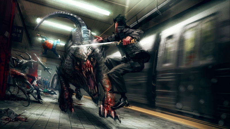 real people, creature, women, rpg, mmo, indoors, public transportation, fi, shadow, train - vehicle, blurred motion, action, Fighting, monster, sci, hairstyle