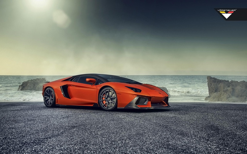 aventador, 1080P, car, sports, 2014, orange, v, zaragoza, lamborghini, cars, vorsteiner