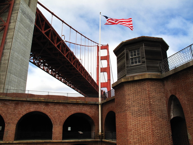 Fort Point, built structure, american, san francisco, travel destinations, red, city, outdoors, california, independence, architecture, bay, San Francisco