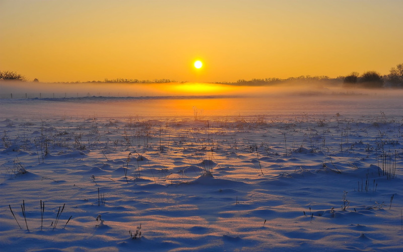 non-urban scene, Sun, reflection, tranquility, sunlight, no people, scenics - nature, setting, landscape, water, snow, 1080P, cold temperature, idyllic