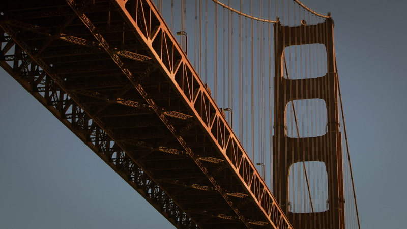 bridge - man made structure, angled, bridge, san francisco, photo, brige, built structure, architecture, low angle view, low, road, water, outdoors, man made structure