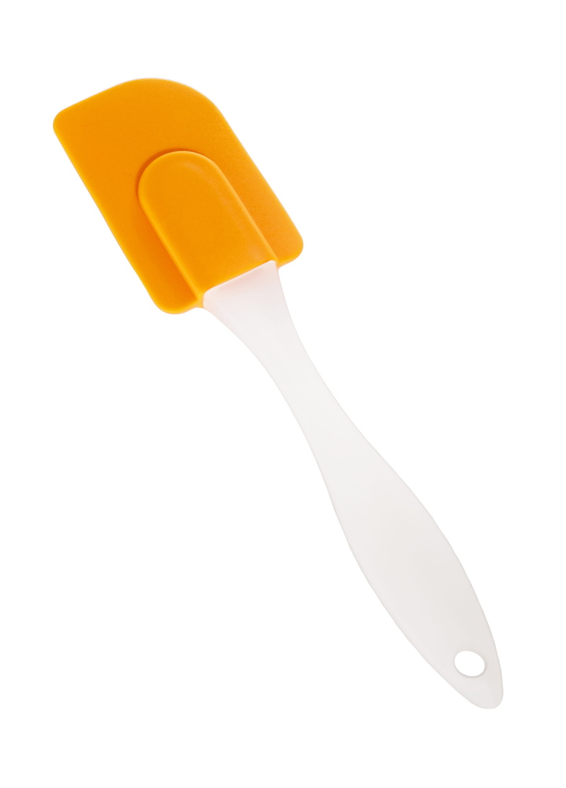 studio shot, clean, 2K, work tool, white background, close-up, spoon, single Object, kitchen Utensil, Blade, eating utensil, Silicone, cut out, high angle view
