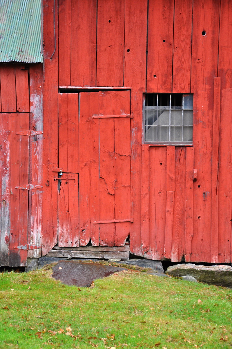 scene, textured, closed, Vermont, board, timber, wooden, country, wall - building feature, day, grass, wall, painted, rustic, building exterior, Door, material
