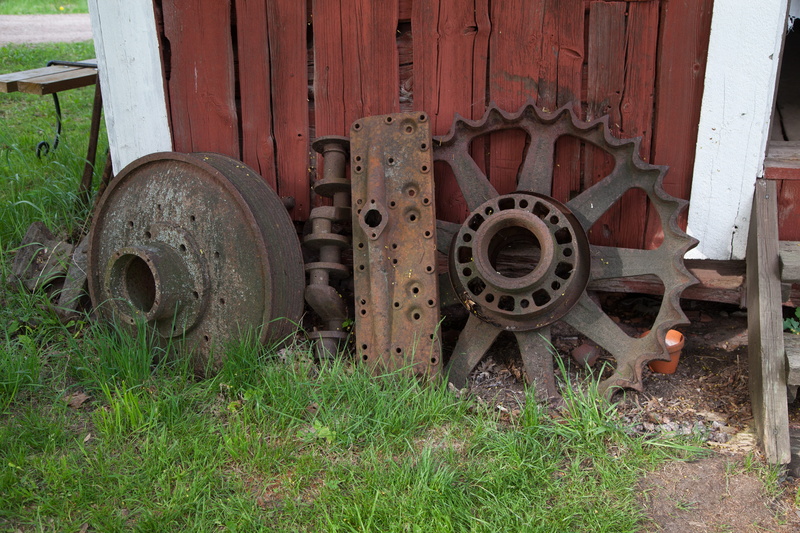 wooden, run-down, farm, abandoned, ancient, rusted, tire, agriculture, barn, wagon, damaged, day, metal, history, rusty, field, weathered, grass, door