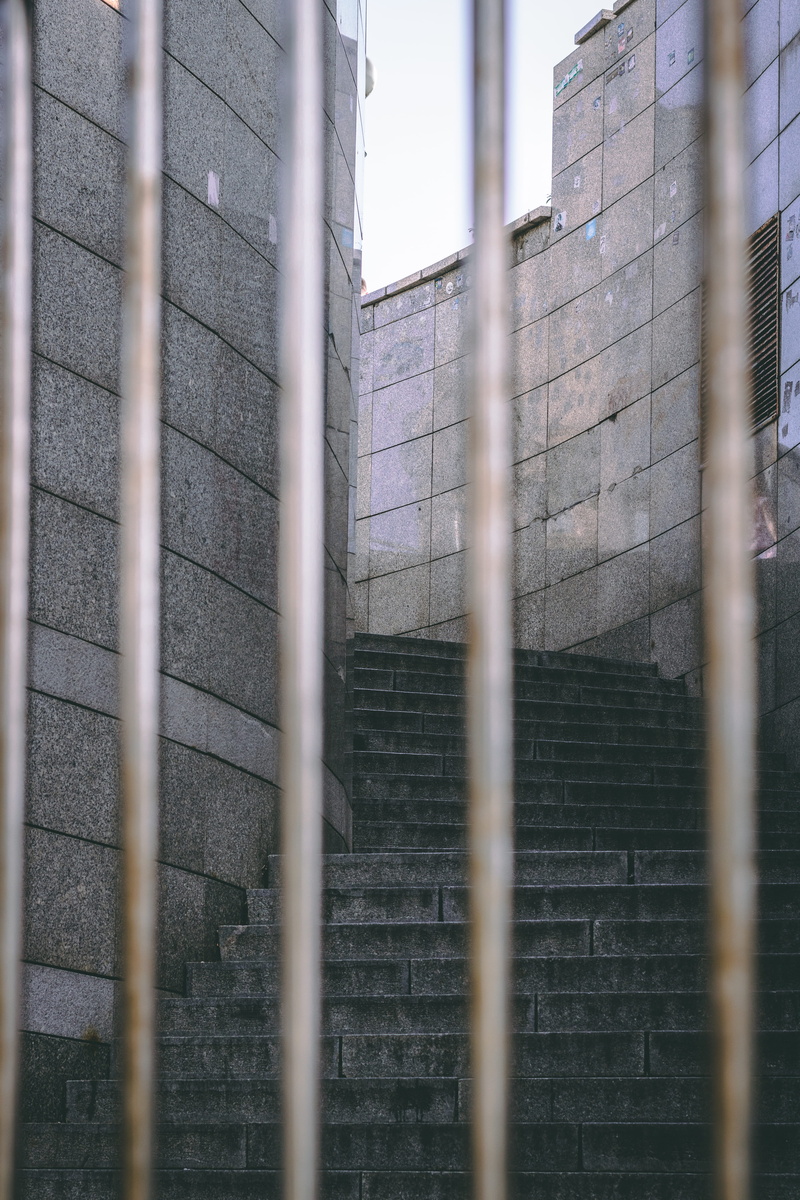 outdoors, office building exterior, barrier, pattern, wall - building feature, nature, metal, wall, brick wall, built structure, day, construction industry