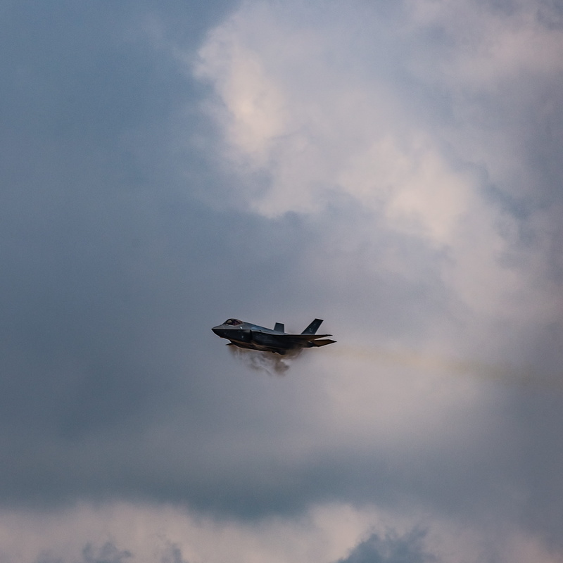 flying, raf fairford, mid-air, motion, fairford, outdoors, usaf, jet, biplane, warplane, sky, united kingdom, travel, fighter, cloud, airshow, f-35a lightning ii