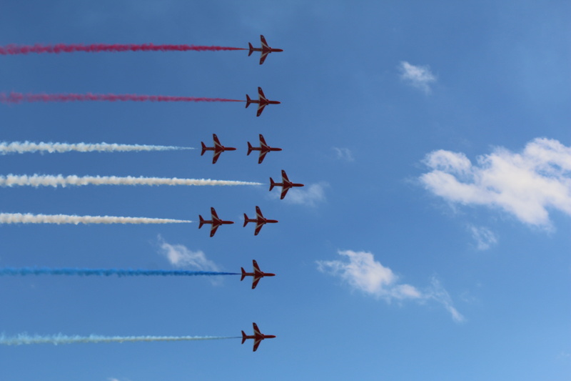 transportation, motion, smoke, colors, fly, no people, vapor trail, aviation, team, royal, order, air Vehicle, Jet, on the move, low angle view, plane