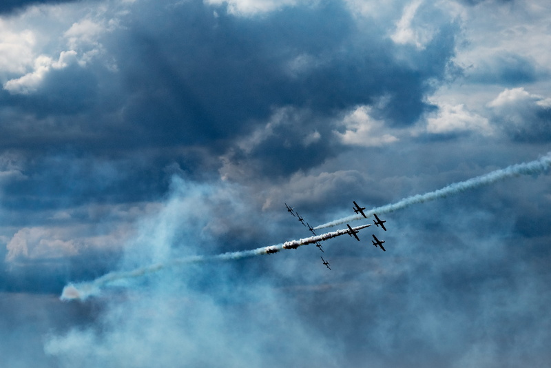 crossover, teamwork, no people, mode of transportation, nature, cloud - sky, backlit, motion, clouds, united kingdom, sky, raf fairford, speed, plane, aircraft