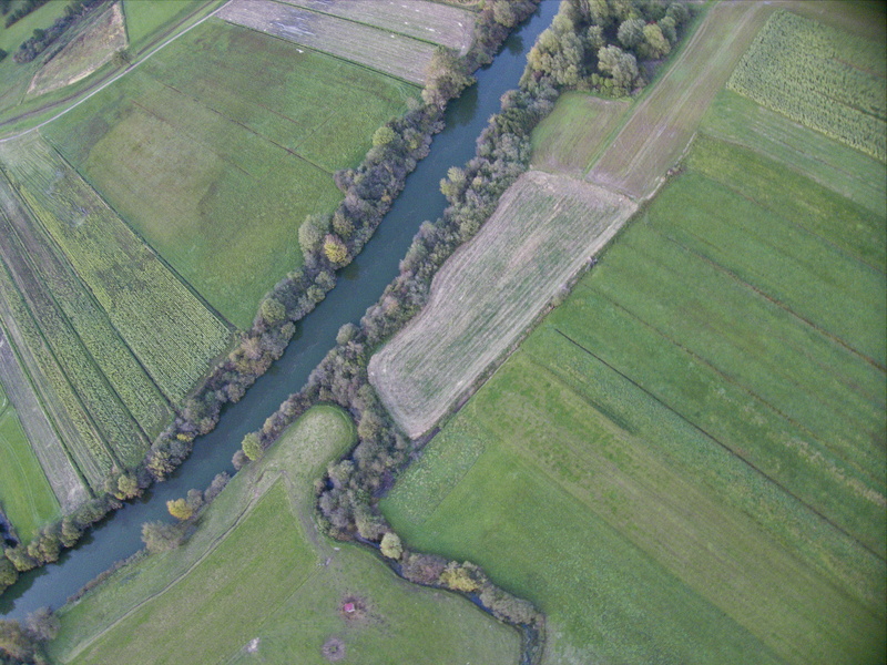 aerial view, aerial, plantation, river, tranquility, water, agriculture, landscape, high angle view, tranquil scene, scenics - nature, day, farm, field