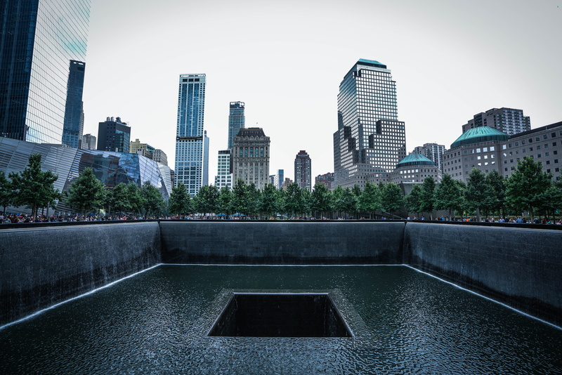 memorial, plant, concrete, photo, no people, high, untitled, modern, dusk, 9//11 memorial, city life, office, new york, office building exterior, urban skyline