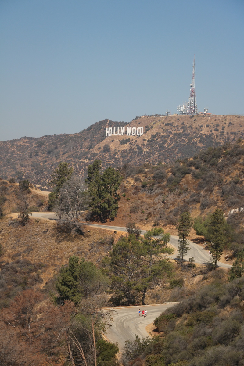 building, building exterior, land, sign, mountain, climate, no people, built structure, travel, tree, beauty in nature, 5K, tower, los angeles, california