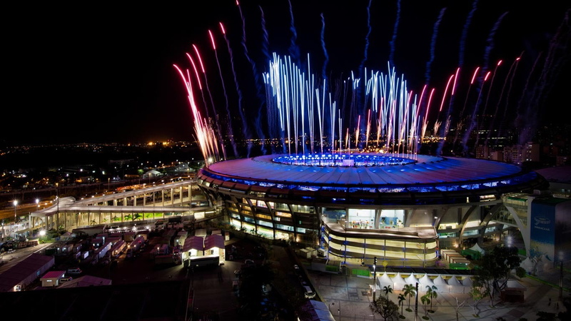 architecture, nature, 720P, long exposure, bing, built structure, night, city, fireworks, rio, glowing, stadium, deskto, no people, travel destinations