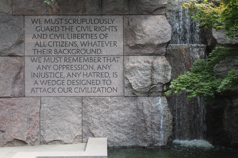 stone material, rock - object, text, travel destinations, roosevelt, water, wall - building feature, historic, western script, no people, usa, waterfall