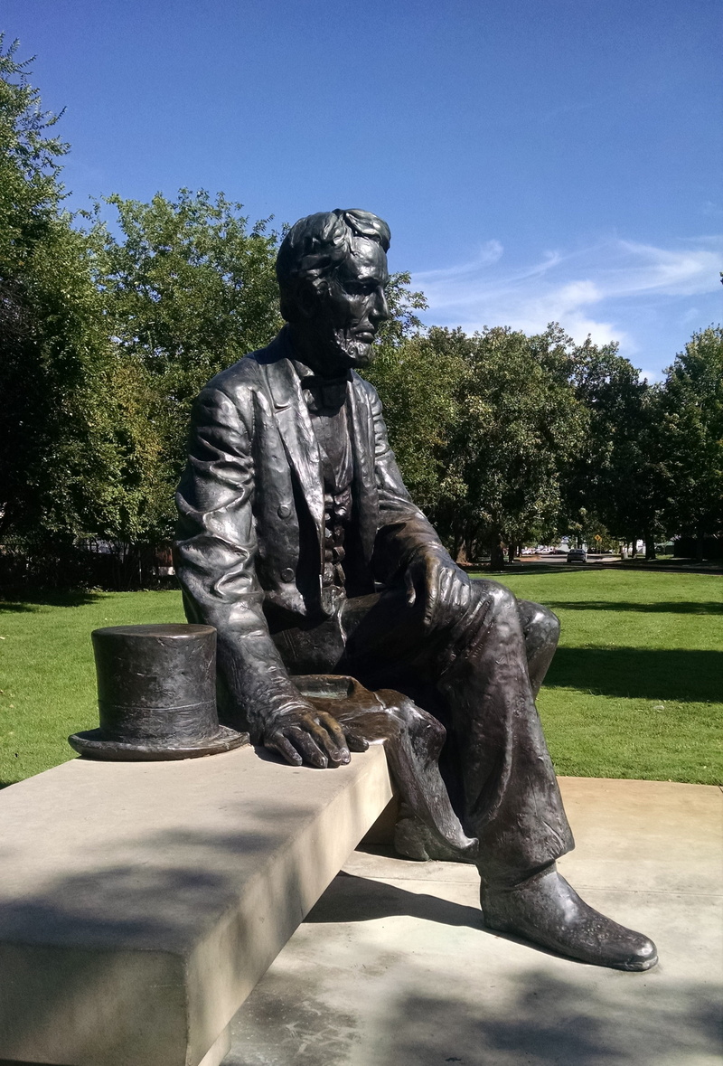 usa, representation, 2K, grass, park - man made space, face, monument, emancipation, outdoors, male likeness, landmark, memorial, president, nature, park