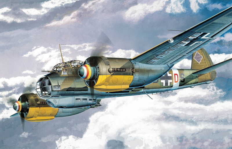 art, Germany, Luftwaffe, The second World war, Ju 88A-4, multipurpose, 1080P, Junkers, the plane, bomber