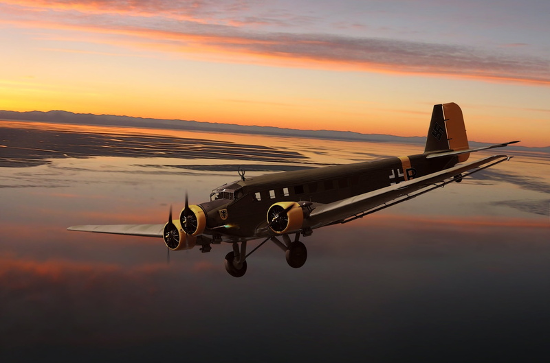 on the move, German, aircraft wing, 1080P, mode of transportation, Junkers Ju.52, water, air vehicle, travel, figure, orange color, flying, earth, airport