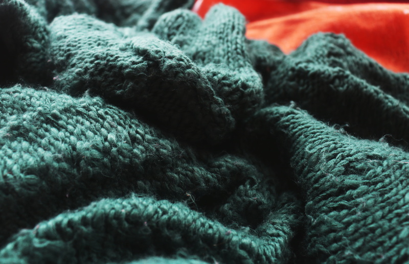 comfortable, backgrounds, wool, still life, color, knit, full frame, no people, warm clothing, green, cozy, textured, textures, selective focus, art and craft