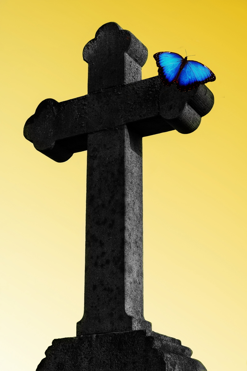 holy, christianity, redemption, heil, easter, spirituality, art and craft, clear sky, grave, tombstone, alive, 5K, outdoors, sunset, crucifix, live, stone