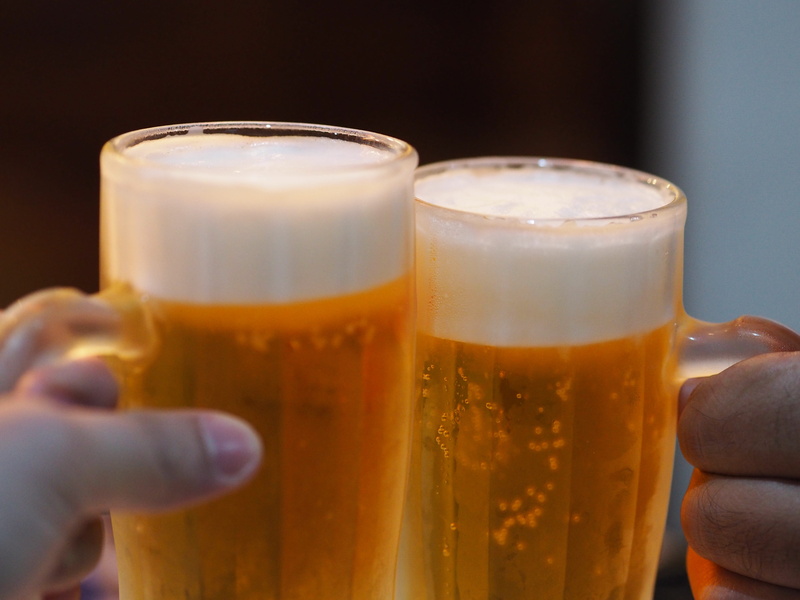alcohol, refreshment, indoors, fun, pint glass, food and drink, people, craft beer, close-up, beer - alcohol, human body part, together, friendship, Drink