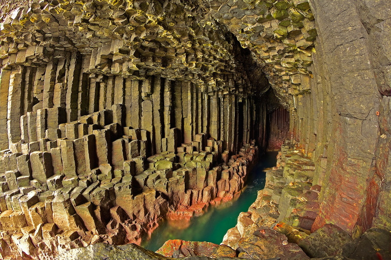 rocks, 1080P, the Isle of Staffa, stones, Scotland