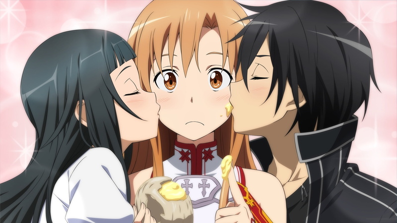 konachan, brown, tagme, 2girls, asuna, online, 1080P, short, black, kazuto, hair, yuuki, game, art, long, blush, 252273, com, sword, (artist), kirigaya