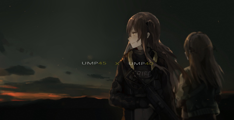 anthropomorphism, 252459, ajirui, konachan, 2girls, frontline), ump-40, com, 2K, (girls, ump-45, girls, frontline
