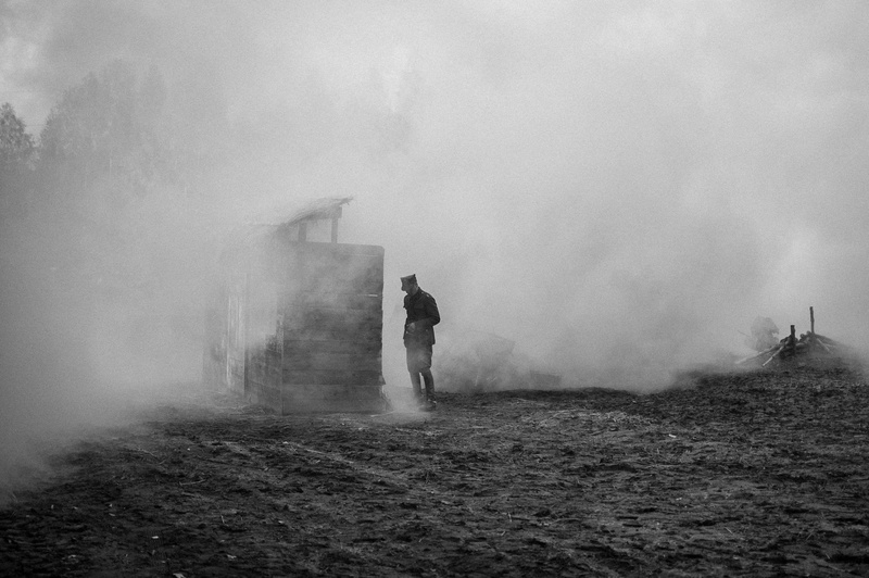 smoke - physical structure, day, power in nature, staging, the military, men, real people, 2K, the second world war, the polish army, fog, architecture