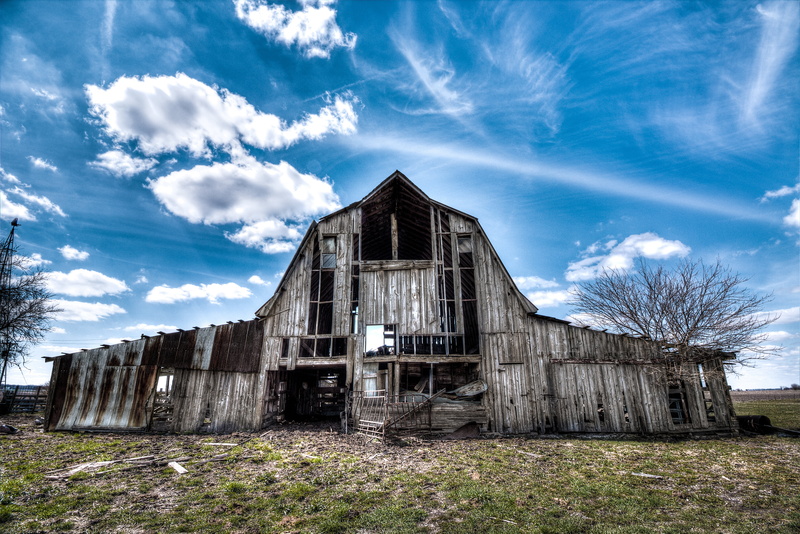 history, old, wood, ruined, rustic, outdoors, wood - material, abandoned, barn, run-down, blue sky, built structure, agriculture, blue, aged, 5K, building