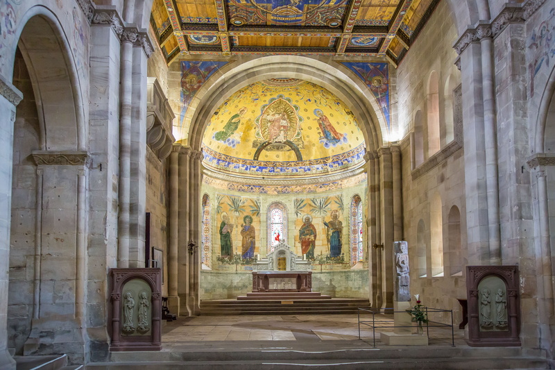 religion, altar, arch, mural, church, built structure, architecture, art and craft, christianity, rhaeto romanic, ceiling, building, history, spirituality
