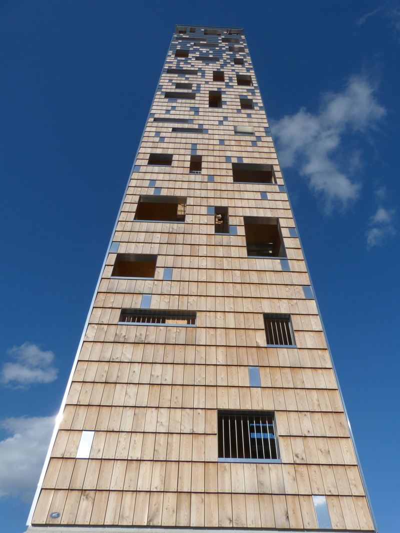 tower, blue, sky, window, clear sky, day, building, observation tower, swabian gmünd, no people, 4K, apartment, wetzikon gau, office building exterior