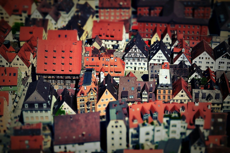 tower, backgrounds, market, house, town, 1080P, swabia, roof, for sale, cityscape, view, roofs, building Exterior, urban Scene, famous Place, tilt shift