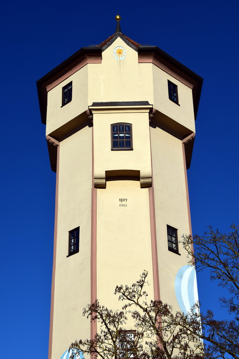 tower, belief, clock tower, gersthofen, religion, clear sky, architecture, day, sky, museum, clock, 5K, no people, building, time, facade, low angle view