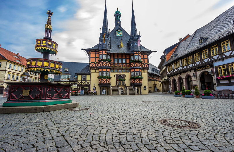 home, 2K, Wernigerode, fountain, area, Germany