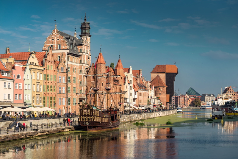 Neptunes Fountain, Long Market, architecture, Artus Court, home, Poland, The Artus Court, 5K, building, The Fountain Of Neptune, fountain, area, Gdansk